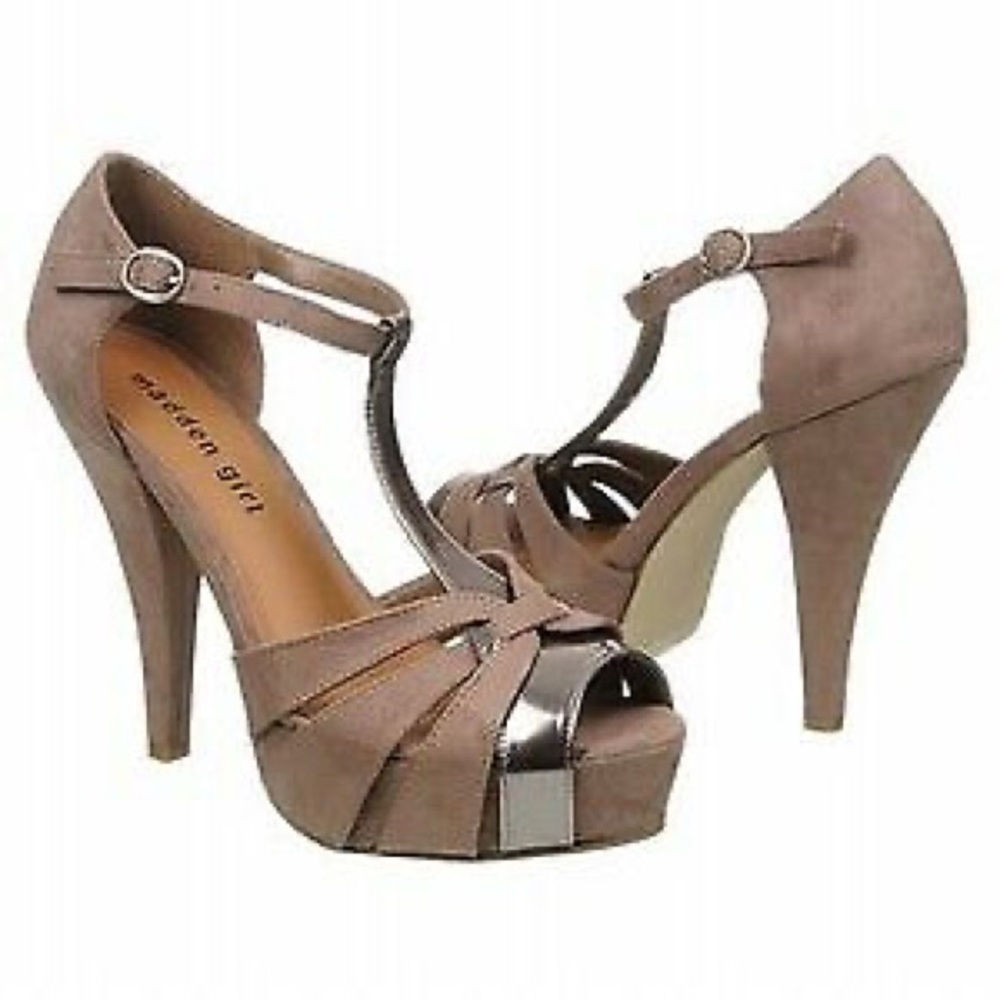 Heels Madden Girl Size 7.5 brown sandals